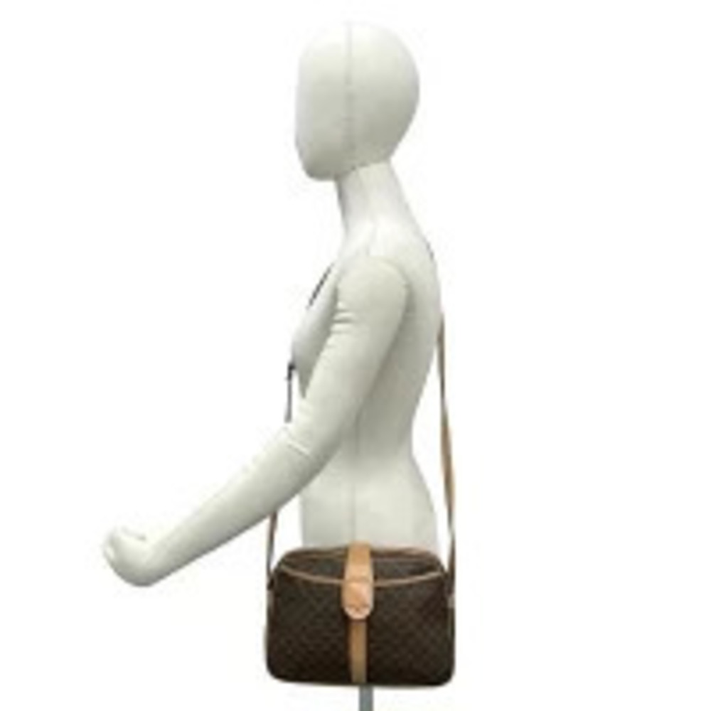 Celine Macadam Blazon Triomphe Leather Shoulder Bag Pouch Clutch Brown - Picture 2 of 10